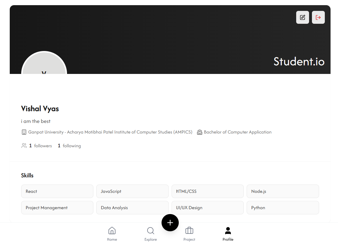 Student.io - Social Media Platform