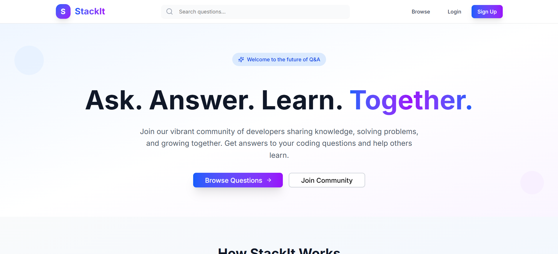 Stackit - Question and Answer App